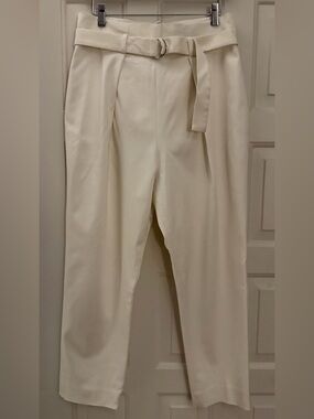 BCBG MaxAzria High-Waist Tailored Trousers with Self-Tie Belt